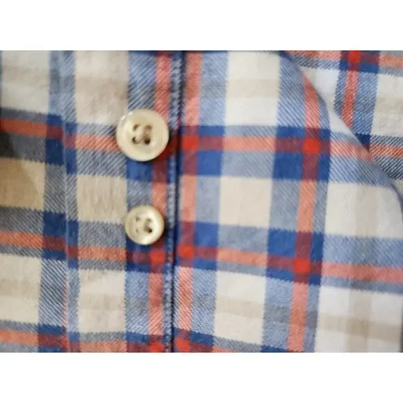 Lands' End XL 100% Cotton Men's Plaid Long Sleeve Traditional Fit Button Down - Picture 4 of 6